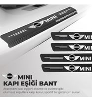 Mini Cooper Uyumlu Karbon Kapı Eşiği Folyo 4'lü Set Orijinal Hava Kanallı İthal