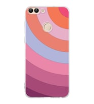 Huawei P Smart  Kamera korumalı Kapak Renk Cümbüşü Tasarımlı  Şeffaf Kılıf