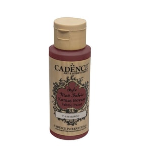 Cadence Style Matt Fabric Kumaş Boyası F-638 Bordo 