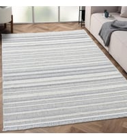 Trinket Serisi Krem Yumuşak Bukle Dekoratif Kilim T225A