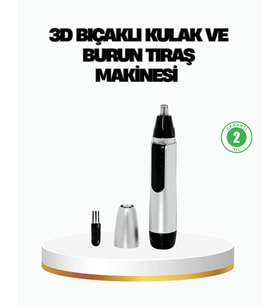 3D Bıçaklı Burun ve Kulak Tıraş Makinesi Pil ile Çalışan Taşınabilir Model
