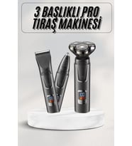 Yüksek Performanslı 3 Başlıklı Profesyonel Şarjlı Islak Ve Kuru Kullanıma Uygun