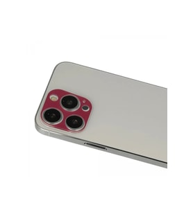 Newface Apple iPhone 13 Pro Max Rainbow Kamera Lens Koruma Cam - Koyu Kırmızı