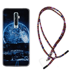 Oppo Reno 2Z 4 Lite 4 Pro 5 6 7 A31 Kılıf Boyun Asklı Rasta Silikon Mavi Gece 1605