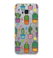 PrintiFy Samsung Galaxy S8 ile Uyumlu 1mm Slim Fit Water Color 4 Baskılı Şeffaf  Kılıf