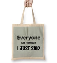 Sarcasm Funny Comment Quotes Gift - Sarcastic Women And Men Humorous Saying Bez Çanta Uzun Saplı