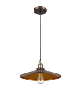 Mylights Rero Nrustik Avize 40 Cm Mat Siyah İçi Altın