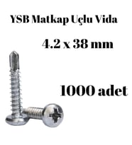 Matkap Uçlu Akıllı Vida YSB 4.2x38 1000'li Kutu Yıldız Silindir Başlı