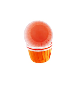 Cupcake Kalıbı Küçük Boy Düz Renk  44X35  MM (100 Adet)  Turuncu