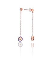 Nazar Boncuğu Tasarım Safir Zirkon Taşlı Roslu Kadın Küpe (S) 201025056