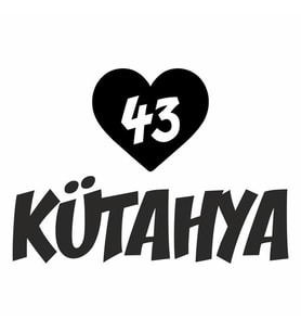 Kalpli 43 Kütahya Araba Sticker siyah 20x15 CM (Siyah)