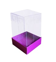 Asetat Kutu Altı Karton 5X5X8 CM (50 Adet)  Mor