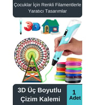 Çok Amaçlı Eğlence Hobi ABS Plastik Filament 3D Çocuk Renkli Üç Boyutlu Çizim Yazıcı Kalem Printer