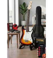 Midex CEG-36SB 8-12 Yaş Çocuklar İçin Amfili Full 3/4 36 İnç Elektro Gitar Seti Sunburs