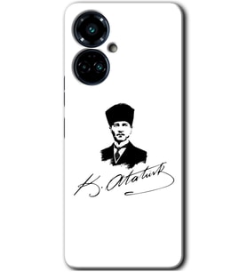 Tecno Camon 19 Pro Kılıf HD Desen Baskılı Kılıf - Kemal Atatürk İmza