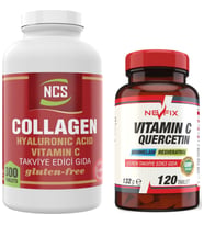 Ncs Collagen Hyaluronic Acid 300 Tablet   Nevfix Vitamin C 120 Tablet (Renksiz)