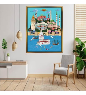Altın  Çerçeveli tablo ss823