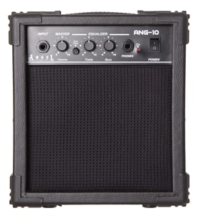 Angel ANG-10-BK 10 Watt Elektro Gitar Amfisi - Siyah (Başlangıç - Çalışma Amfisi)  Clean ve Overdrive Kanalları, 2 Bant EQ (Bass/Treble), Kulaklık ve Aux Girişi  Ölçüler: 235 x 155 x 235 mm