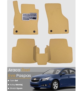 CHEVROLET CRUZE (2008-2014) Uyumlu EVA Paspas Tam Set–Araca Özel,Su Geçirmez,Kolay Montaj