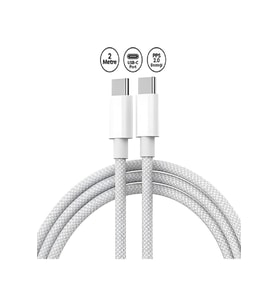 Huawei Matebook PRO Uyumlu /D/E/D14/D15/13 Usb-C Usb-C 20V/3A 65w 2 metre Hasır Örgülü Şarj Kablosu
