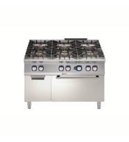 Electrolux Professional E9GCGL6C1M 6 Ocak(10kw) G.kuzine+fırın+dolap-1200mm ,391014