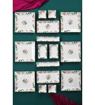 16 Parça 6 Kişilik Bahar Kahvaltı Takımı Handmade Kahvaltılık Sunum Seti Servis Tabakları