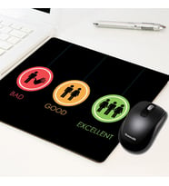 BAD - GOOD - EXCELLENT Mousepad
