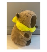 Kapibara Peluş Oyuncak Figür Yüksek Kalite Capybara Sevimli Kapibara Yumuşak Yastık Uyku Arkadaşı (Sarı)