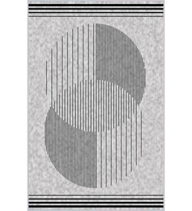 Eliana Home Baskılı, Yıkanabilir Kaymaz Taban Salon Halısı LNA0053-SD1161 100x150 cm (Gri)