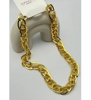 22K Altın Kaplama Çoklu Halkalı Kolye 25 -22k142 (Gold)