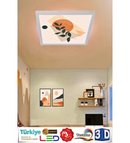 Led Avize 60cmx60cm -6500k - 60w Tavan Lambası Aydınlatma, Estetik Çerçeve,