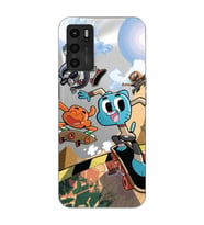 Oppo A16 / A55 Uyumlu Gumball Tasarımlı Şeffaf Telefon Kılıfı