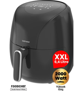 Goldmaster Foodchef 2000 Watt Yüksek Güç 6,4 Litre Geniş Xxl Dokunmatik Airfryer