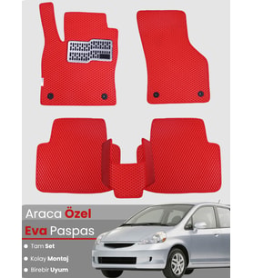 HONDA JAZZ HATCHBACK (2002-2008) Uyumlu EVA Paspas Tam Set–Araca Özel,Kolay Montaj