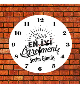 Yılın En İyi Öğretmeni Saat Kişiye Özel