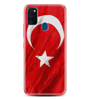 Samsung M21 M22 M23 M30 M31S M32 Kılıf Desenli Silikon Şanlı Türk Bayrağı 4 1401