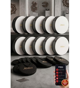 Midex BR-811X 10'lu Bendir Def Toptan Paket Akort Ayarlı EL Tutma Oyuklu Çantalı