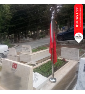 Şehit Bayrak Direği Ayyıldız Dahil (115 cm Boy)