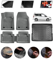 Ford Courier 2014-2023 Uyumlu Paspas Araca Özel Bagaj Havuzu MBS Gri