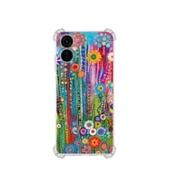 PrintiFy Tecno Camon 19 Neo ile Uyumlu Düşlerin Dansı Serisi Folklorik Bahçe Tasarımlı Uv Baskılı Köşe Korumalı Antişok Kılıf