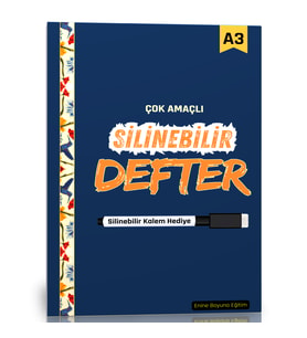 Çok Amaçlı Silinebilir Defter-A3 (Kalem Hediyeli)