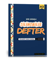 Çok Amaçlı Silinebilir Defter-A3 (Kalem Hediyeli)