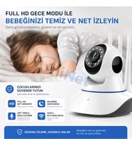 Uninet Wifi Akıllı Ev Kamerası – Uzaktan Izleme, Gece Görüşü ve Sesli Iletişim 355 Derece Döner Özellikli Ptz Kamera
