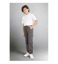 Defacto Kargo Jogger Gabardin Antrasit Erkek Çocuk Pantolon G6424A8/AR126