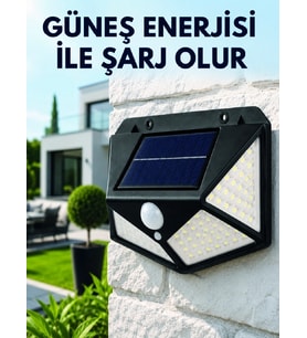 Sensörlü Solar Bahçe Lambası Geniş Açılı Led Aydınlatmalı Balkon Garaj Ve Bahçe Işığı