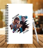 Sevgiliye Özel Ahşap Defter Kalem Hediye Seti
