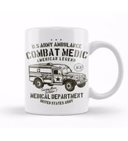US Army Ambulance Kupa Bardak Porselen