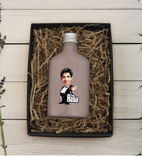 BK Gift Hediye Kutulu Kişiye Özel The Baba Karikatürlü Mat Gri Tasarım Cam Şişede 200 ml Kolonya-3, Babaya Hediye, Babalar Günü Hediyeleri, Hediyelik Baskılı Kolonya