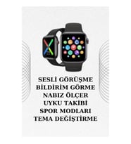 Mey İthalat® İkili Set Dev Kampanya Ucuz Kulaklık Ucuz Akıllı Saat Gürültü Önleyici Uzun Pil Ömrü