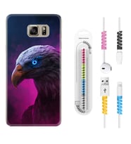 Samsung S7 Edge S20 Fe Plus Ultra S21 S22 Kılıf Kablo Koruma Spiral Silikon Kartal 1622